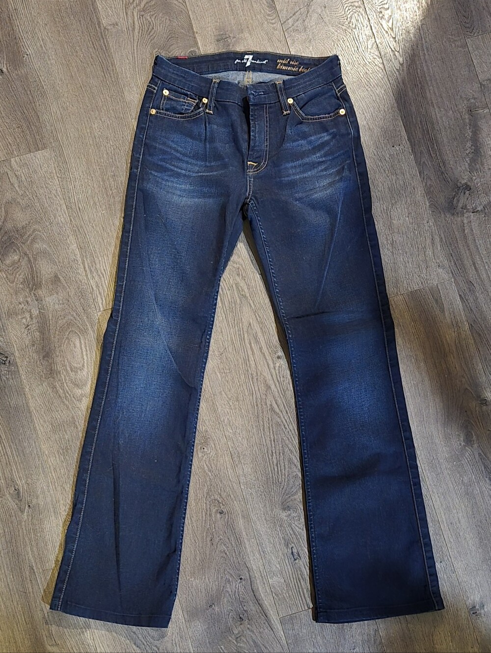 7 For All Mankind - Kimmie Bootcut Dark Blue Flare Jeans - Like New